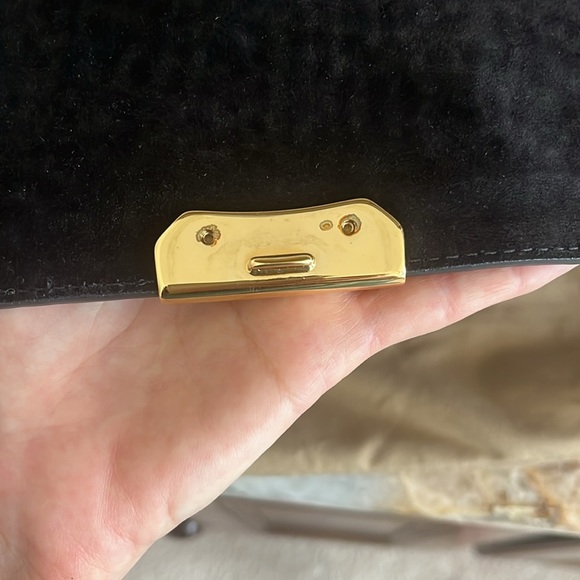 AUTHENTIC BURBERRY PEBBLED LEATHER ADJUSTABLE CHAIN SHOULDER BAG BLACK PRISTINE - Picture 15 of 15